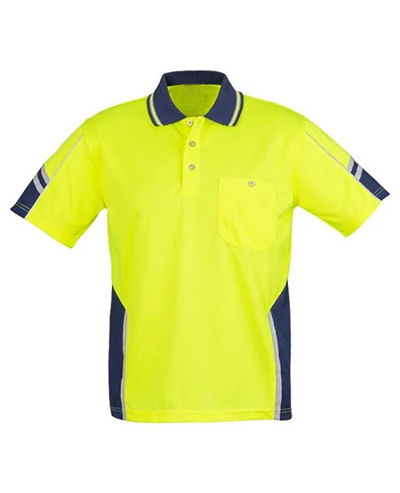 2 Tone Polo with printed panels