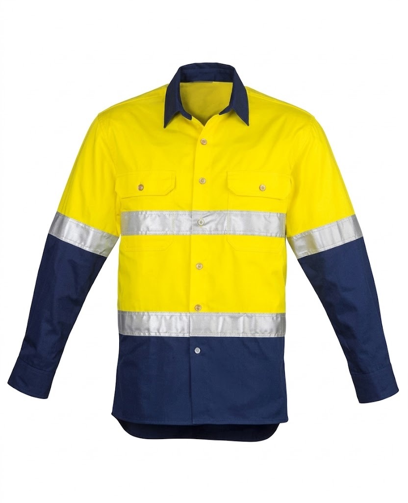 Cotton Medium weight Drill shirt with reflective tape