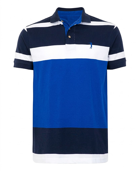 Yarn dyed stripe polo